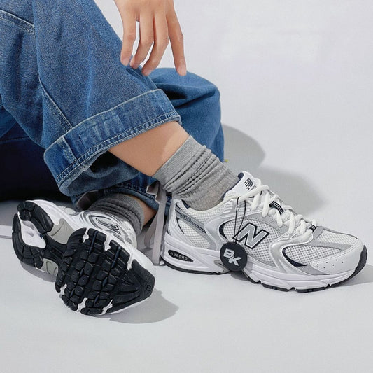 New Balance 530 White Silver Navy