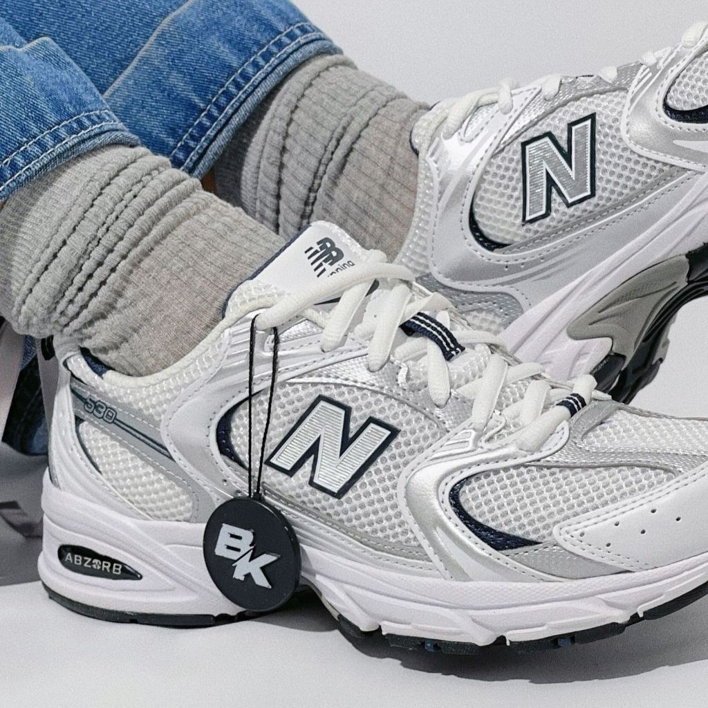 New Balance 530 White Silver Navy