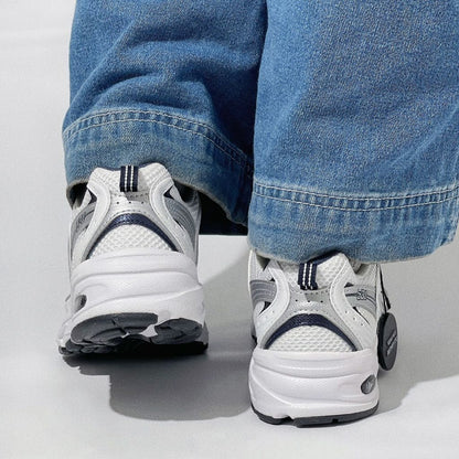 New Balance 530 White Silver Navy