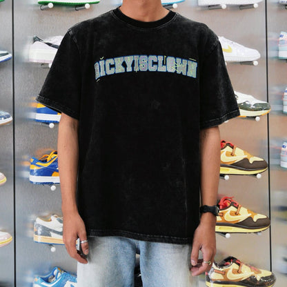 RIC DARK GREEN LIGHT WASHED BLACK TEE