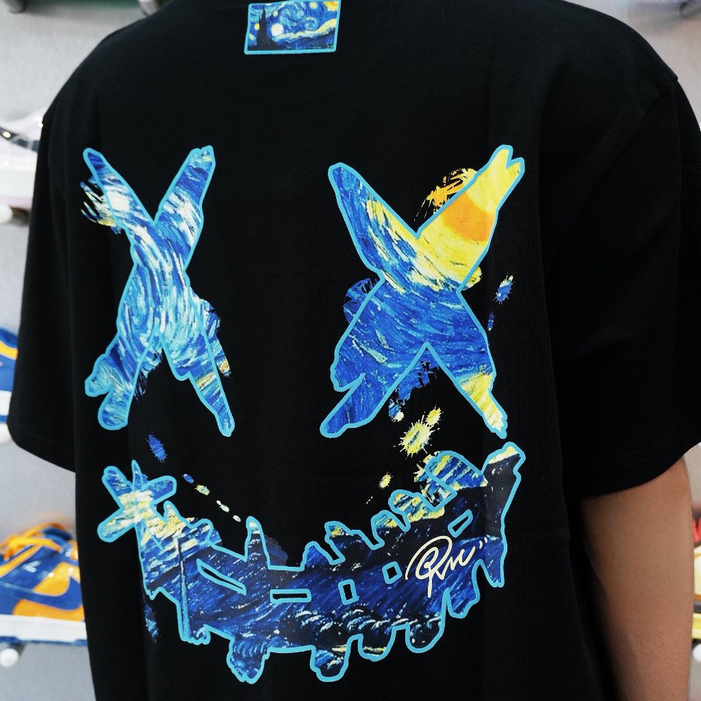 RIC GOODBYE STARRY SKY BLACK TEE