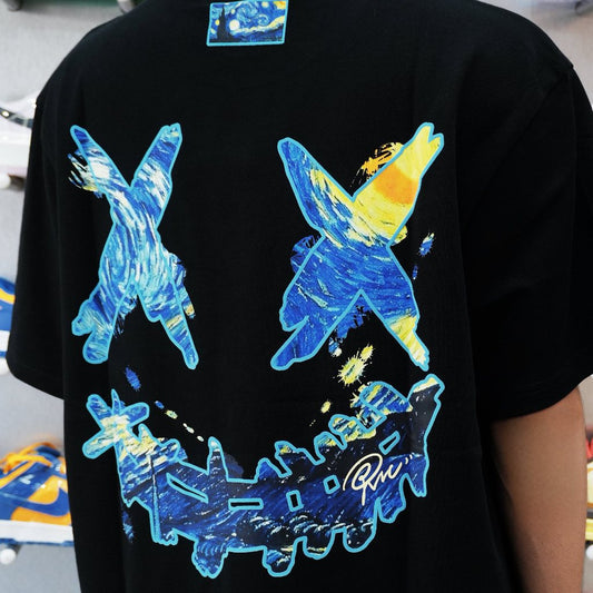 RIC GOODBYE STARRY SKY BLACK TEE