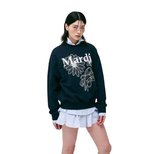 MARDI SWEATSHIRT TRIPLE FLOWER NAVY WHIT