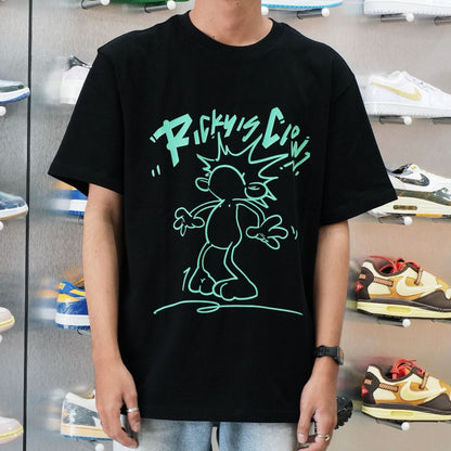 RIC DISCOVERED PINEAPPLE HEAD BLACK TEE