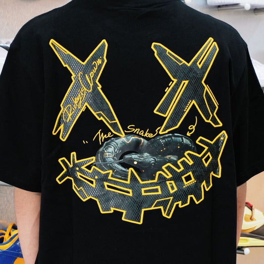 RIC MECHANICAL SNAKE PAINTED BLACK TEE