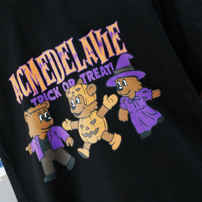ADLV AC BEAR FRIEND HALLOWEEN BLACK TEE