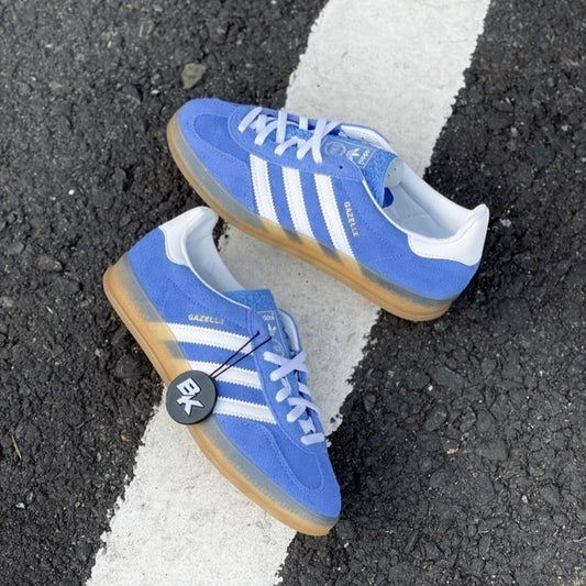 Adidas gazelle indoor light blue white g