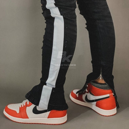 HD BLACK WHITE TRACK ZIPPER JOG