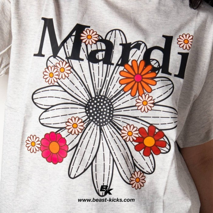 FLOWER MARDI BLOSSOM OATMEAL BLACK