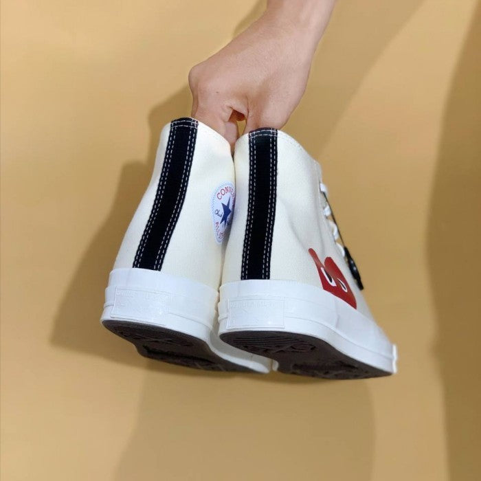 CDG CONVERSE HIGH WHITE