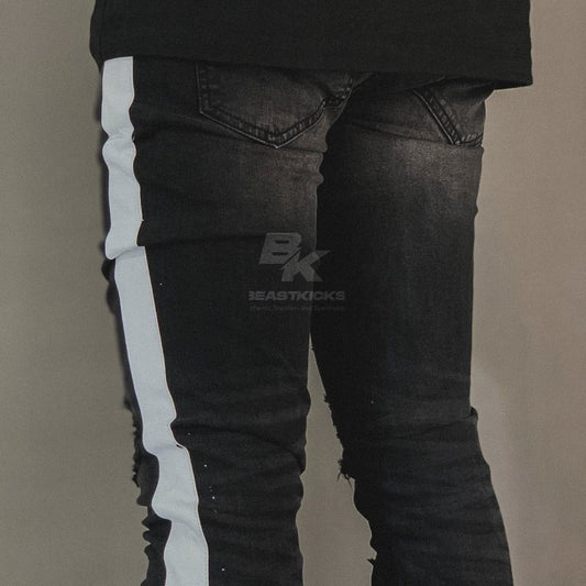 HD BLACK WHITE TRACK ZIPPER JOG