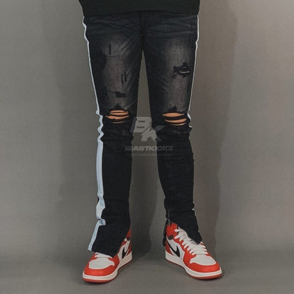 HD BLACK WHITE TRACK ZIPPER JOG