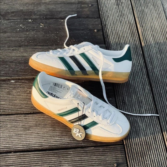 GAZELLE INDOOR WHITE GREEN BLACK GUM