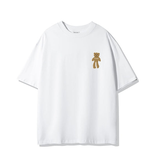 Fier de moi small leg bear white tee
