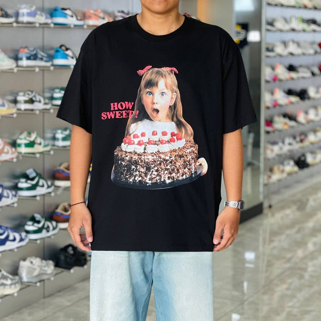 Adlv chocolate cake girl lettering black