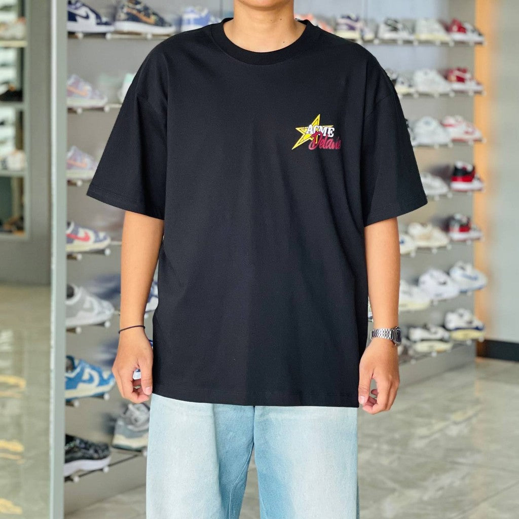 Adlv crack star logo black tee