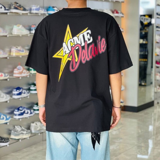 Adlv crack star logo black tee