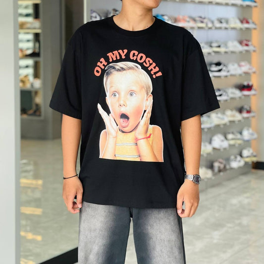 Adlv scream boy lettering baby face blac