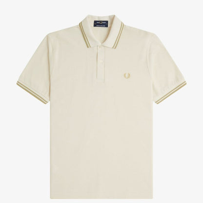 Twin tipped fred perry shirt lightecru